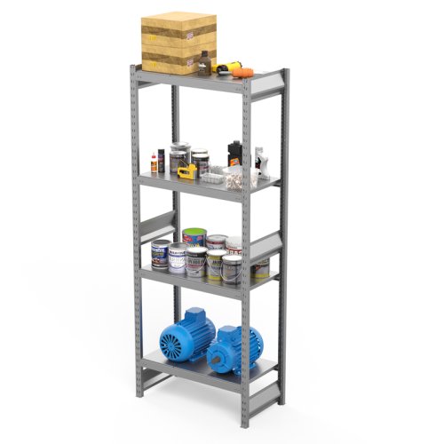 Стеллаж СГ Ультра / СГУ (1500х900х600 мм) 4 яруса, цинк (СГУ 1590604)