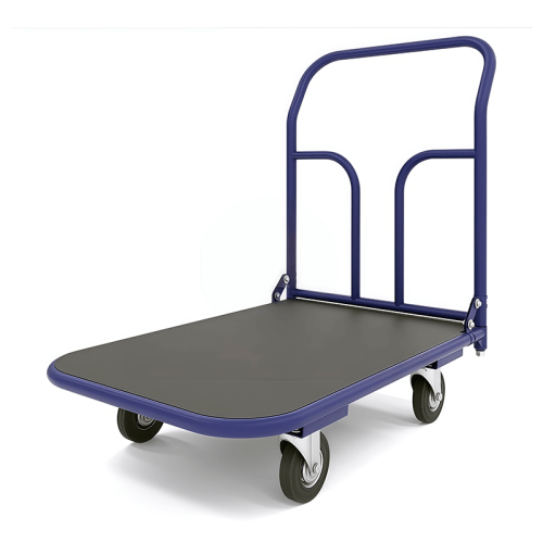 Тележка платформенная с резиновым покрытием ТПР 7 (800x1400 мм, колеса черная резина 125 мм)