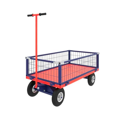 Тележка с поворотной осью ТПОБ 2 С (г/п 450 кг, 900x600 мм, колеса литые 250 мм)