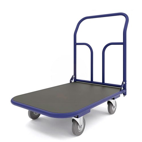 Тележка платформенная с резиновым покрытием ТПР 6 (800x1200 мм, колеса серая резина 200 мм)
