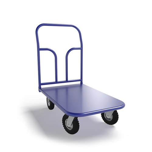 Складская платформенная тележка ТП 2 (г/п 300 кг, 900x600 мм, колеса пневматические 250 мм)