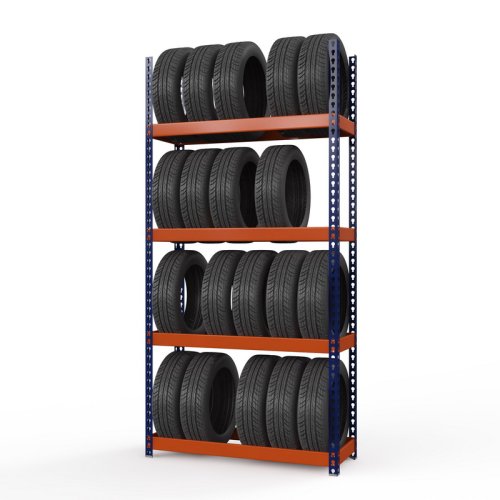 Стеллаж для магазина пристенный Профи-Т для шин 2500x1240x455 мм. Ярусы:   4 шт. (Т-120/1-2,5