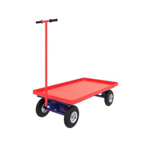 Тележка платформенная с поворотной осью ТПО 7 (г/п 450 кг, 1400x800 мм, колеса литые 250 мм)