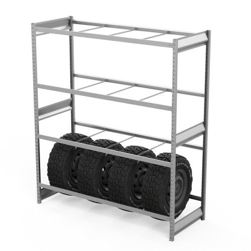 Стеллаж грузовой СГ Ультра (2500х1800х600) 4 яруса, без настила, для шин, дисков, колес (СГУ 2518064бн)
