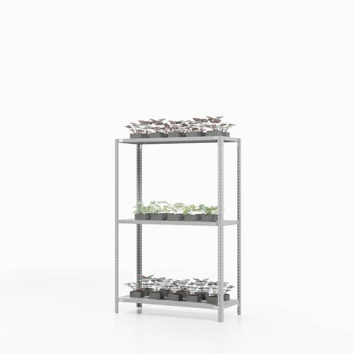 Стеллаж железный для цветов ТС Лайт, 1500х1000х500 мм. Полки: 3 шт. металл перф. (ТС 15100531)