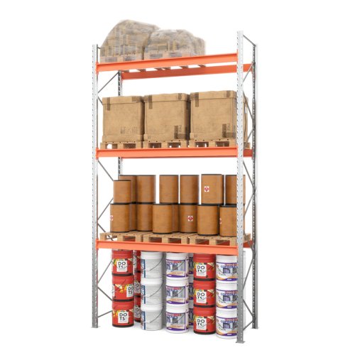 Стеллаж металлический паллетный 5000х2700х1100 мм (100.1.5). Ярусы: пол+3