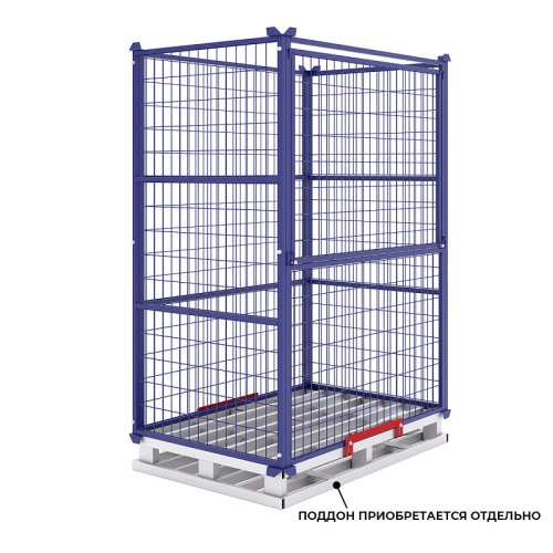 Сетчатое ограждение паллеты (600 кг, 1200x800x1600 мм)