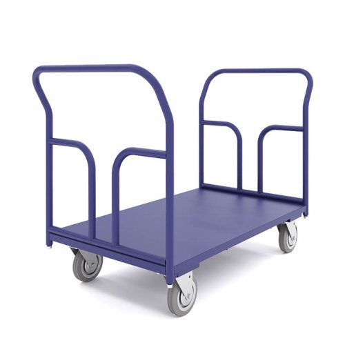 Тележка платформенная ТПД 9 (г/п 450 кг, 500x1000 мм, колеса серая резина 160 мм)