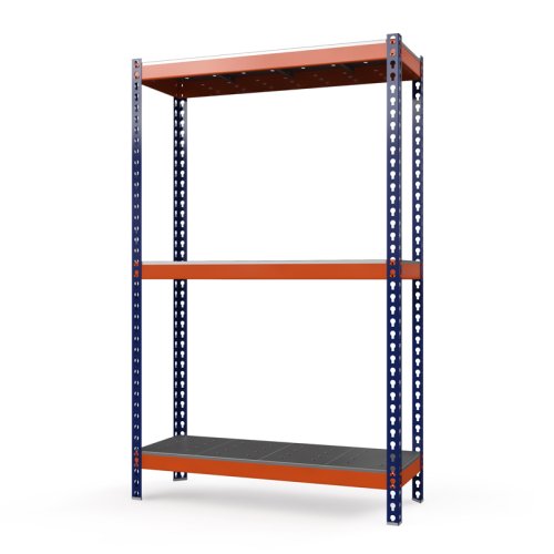 Торговый стеллаж Профи-Т 2000x1540x1005 мм. Ярусы: оцинк. мет. перф. усил. 3 шт. (Т-160 P/3/У)