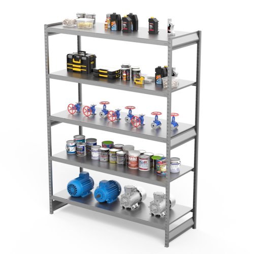 Стеллаж металлический СГ Ультра / СГУ (2500x1800х500 мм) 5 ярусов, цинк