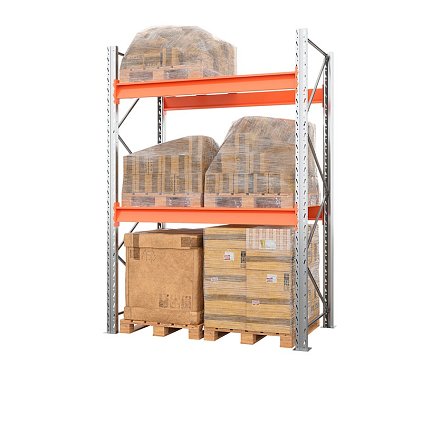 Стеллаж металлический паллетный 3500х1800х1100 мм (100.1.5). Ярусы: пол+2