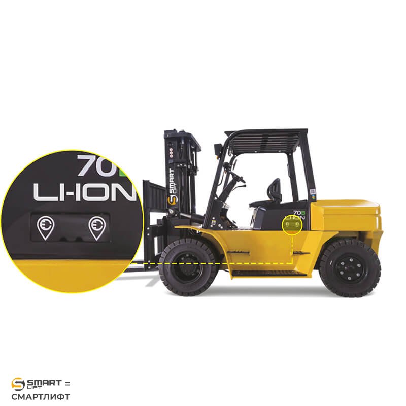Электропогрузчик EFL702 (7000 кг; 6 м; li-ion 80В / 820Ач) СМАРТЛИФТ (SMARTLIFT) – изображение №2